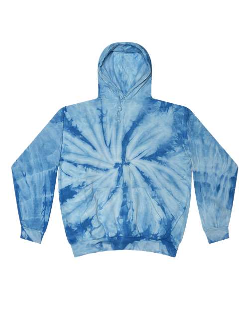 Colortone 8777 Unisex Tie-Dyed Hooded Sweatshirt - Spider Baby Blue