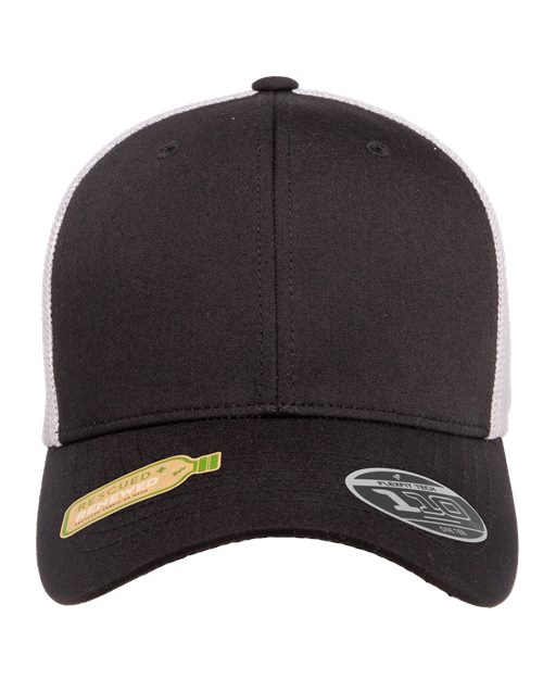 Flexfit 110R 110® Recycled Mesh Cap - Black/ White