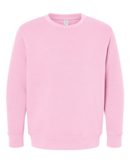 LAT 2225 Youth Crewneck Sweatshirt - Pink