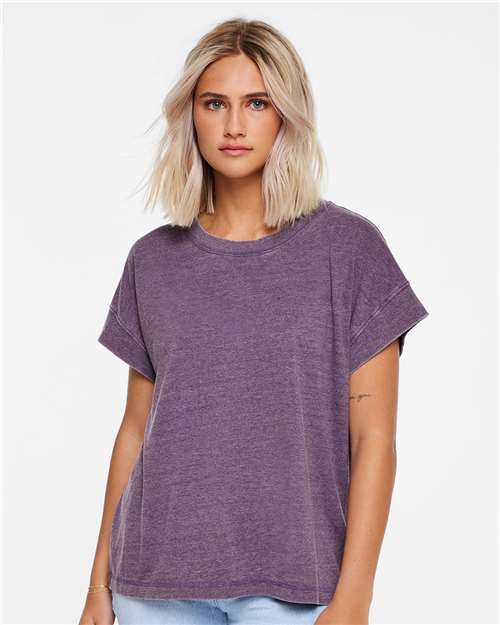 LAT 3502 Women's Vintage Wash Tee - Washed Plum