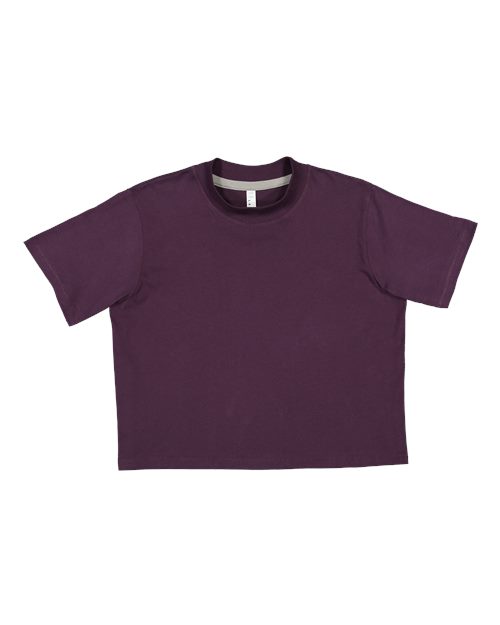 LAT 3518 Women's Boxy Tee - Plum