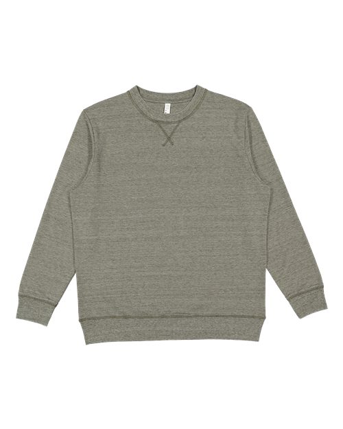 LAT 6935 Unisex Vintage Wash Crewneck Sweatshirt - Weathered Military Green