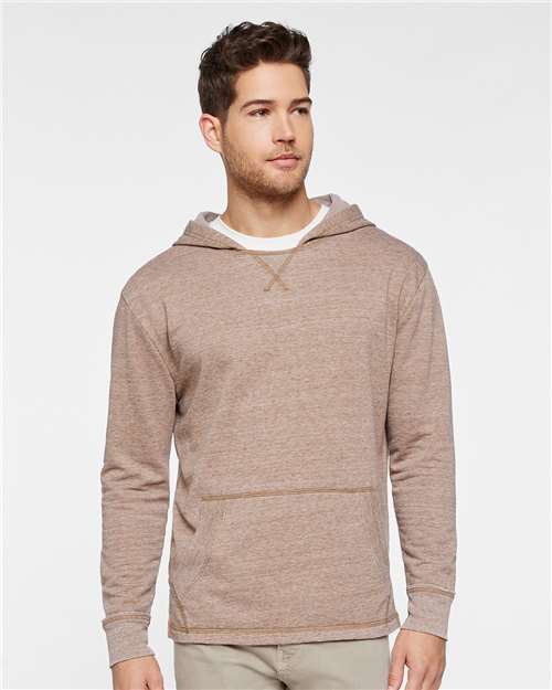 LAT 6936 Unisex Vintage Wash Hoodie Sweatshirt - Weathered Coyote Brown