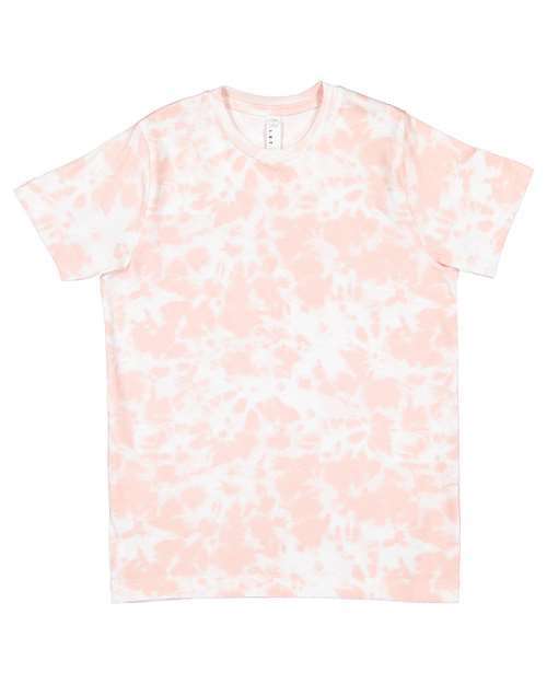 Load image into Gallery viewer, LAT 6101 Youth Fine Jersey Tee - Rose Tie Dye

