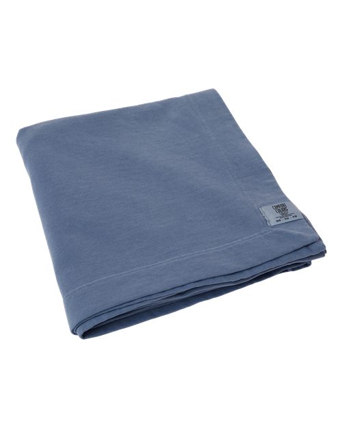 Comfort Colors 15BT Garment-Dyed Fleece Dorm Blanket - Blue Jean