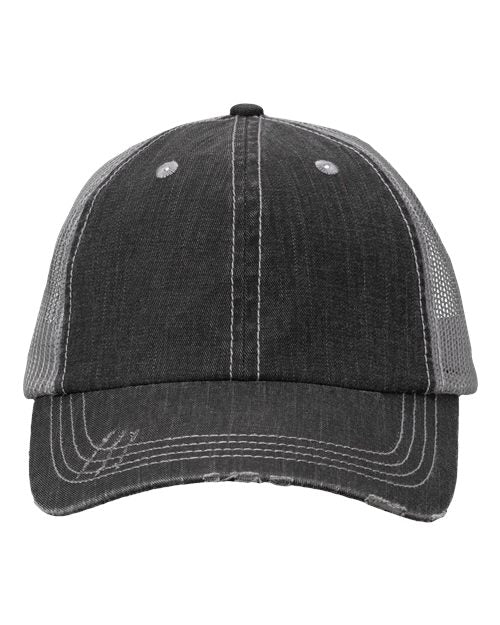 Load image into Gallery viewer, Valucap VC990 Contrast Stitch Cap - Black/ Grey
