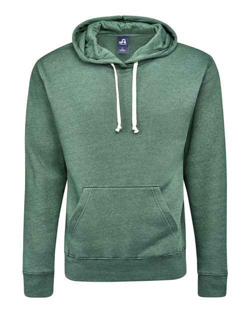 J. America 8871 Men's Triblend Fleece Hooded Sweatshirt - Balsam Triblend