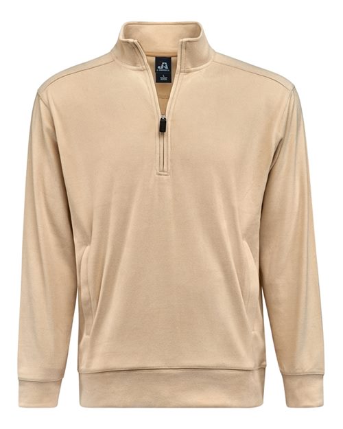 J. America 8760 Unisex Element Fleece Quarter-Zip Sweatshirt - Almond