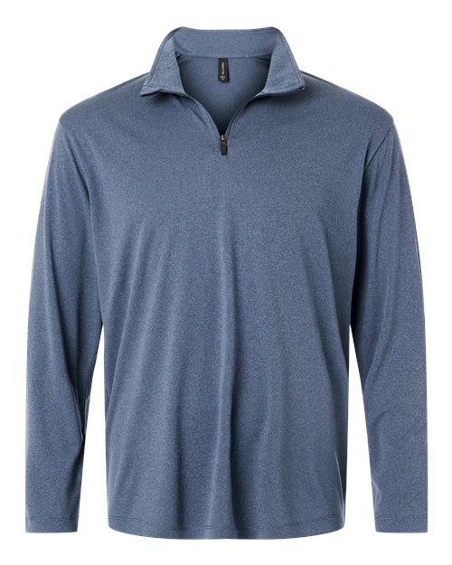 AllPro 41870 Men's Pro-Lock Performance Quarter-Zip Pullover - Heather Navy