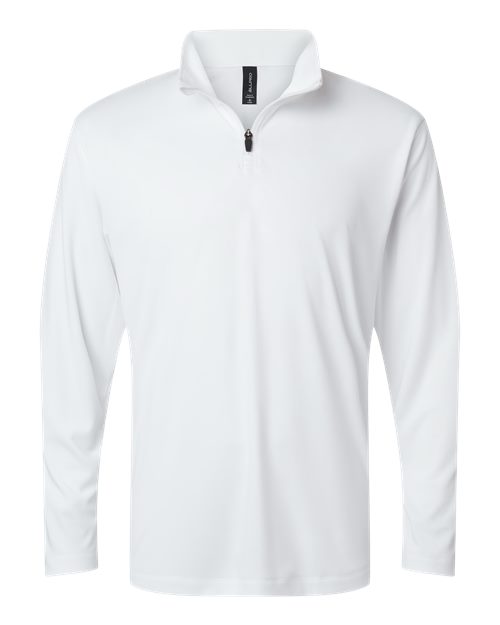 AllPro 41870 Men's Pro-Lock Performance Quarter-Zip Pullover - White
