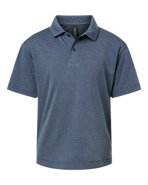 AllPro 41800Y Youth Pro-Lock Performance Polo - Heather Navy