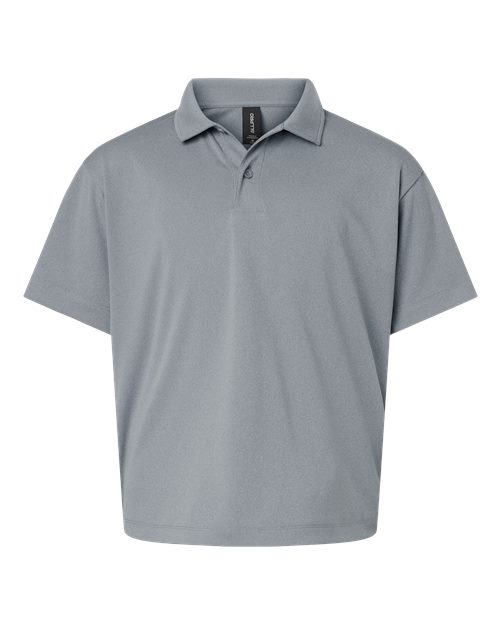 AllPro 41800Y Youth Pro-Lock Performance Polo - Heather Steel
