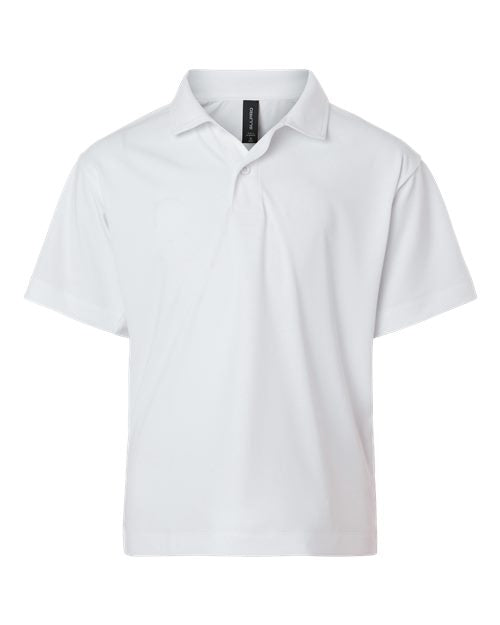 AllPro 41800Y Youth Pro-Lock Performance Polo - White