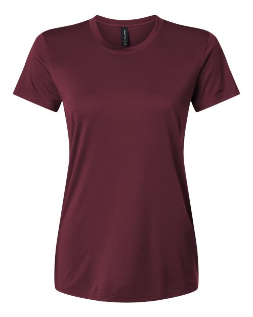 AllPro 48000L Women's Pro-Lock Performance T-Shirt - Maroon