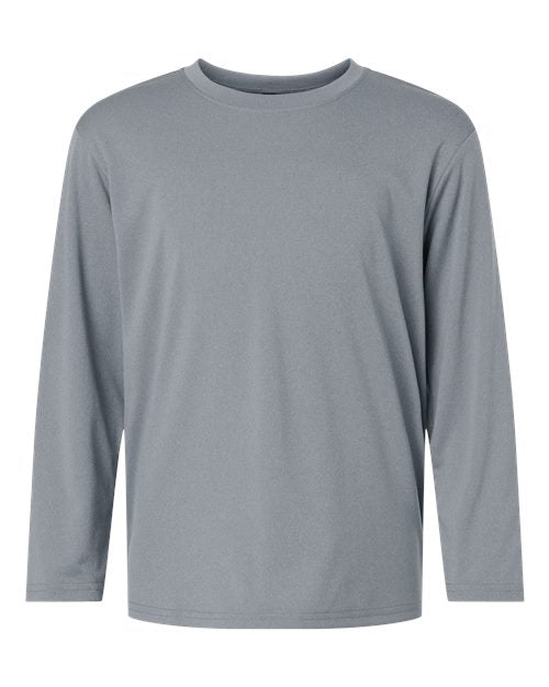 Load image into Gallery viewer, AllPro 48400Y Youth Pro-Lock Performance Long Sleeve T-Shirt - Heather Steel
