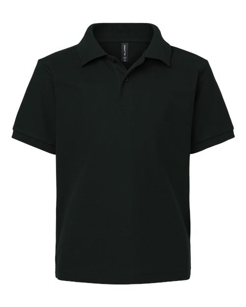 Load image into Gallery viewer, AllPro 62800Y Youth Pique Polo - Black
