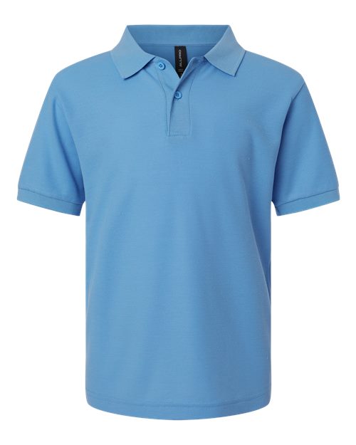 AllPro 62800Y Youth Pique Polo - Carolina Blue