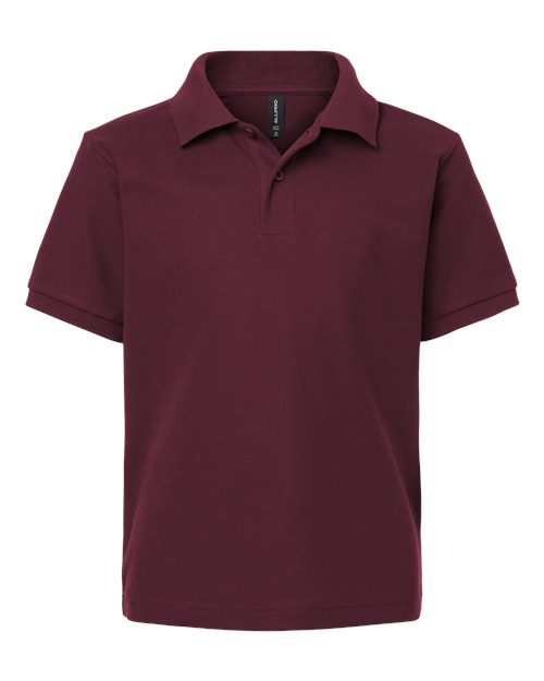 Load image into Gallery viewer, AllPro 62800Y Youth Pique Polo - Maroon
