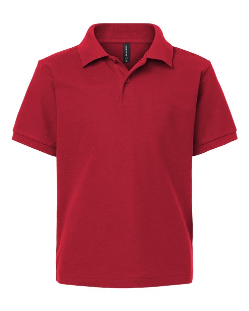 AllPro 62800Y Youth Pique Polo - Red