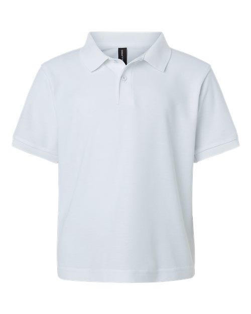 Load image into Gallery viewer, AllPro 62800Y Youth Pique Polo - White
