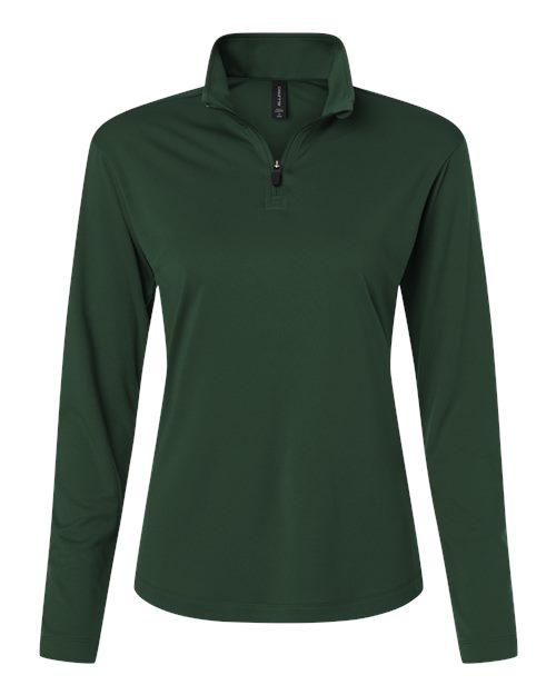 AllPro 41870L Women's Pro-Lock Performance Quarter-Zip Pullover - Forest Green