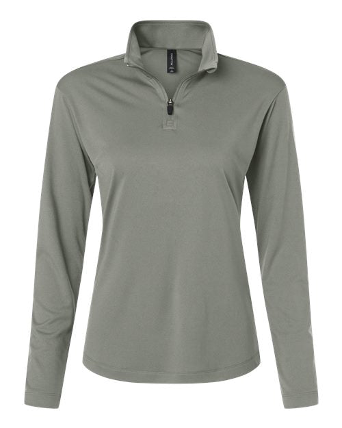 AllPro 41870L Women's Pro-Lock Performance Quarter-Zip Pullover - Greystone