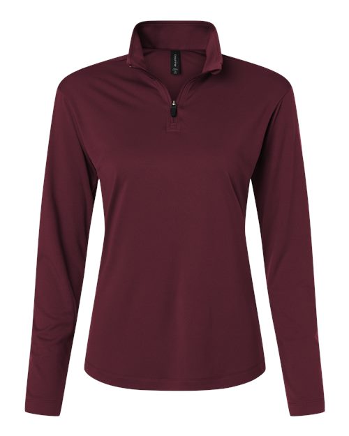 Load image into Gallery viewer, AllPro 41870L Women's Pro-Lock Performance Quarter-Zip Pullover - Maroon
