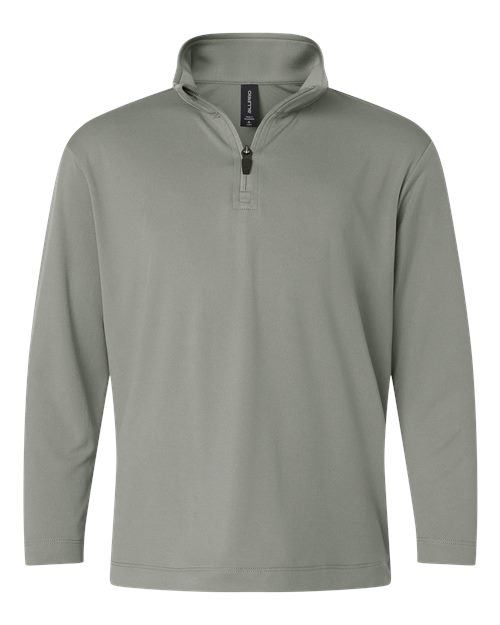 AllPro 41870Y Youth Pro-Lock Performance Quarter-Zip Pullover - Greystone