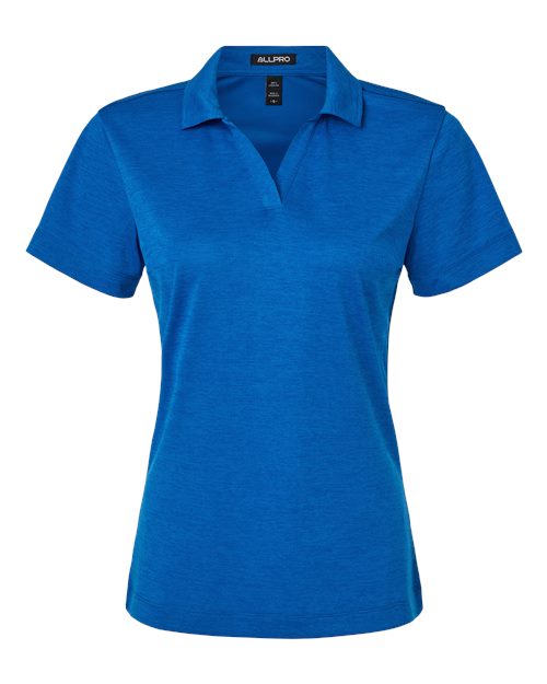 AllPro 4HM00L Women's Pro-Lock Performance Mélange Polo - Royal Melange