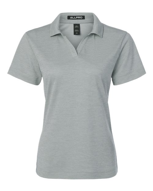 AllPro 4HM00L Women's Pro-Lock Performance Mélange Polo - Silver Melange