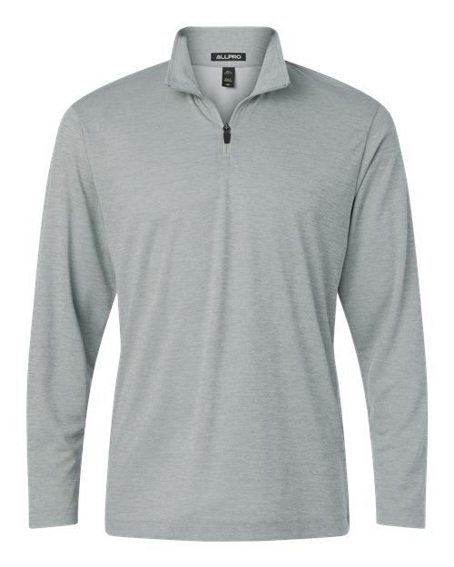 Load image into Gallery viewer, AllPro 4HM700 Men's Pro-Lock Performance Mélange Quarter-Zip Pullover - Silver Melange
