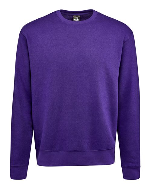 J. America 8721 Unisex BTB Fleece Crewneck Sweatshirt - Purple
