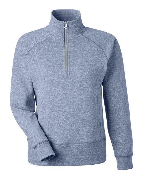J. America 8743 Women's Electric Fleece Quarter-Zip Sweatshirt - Electric Midnight