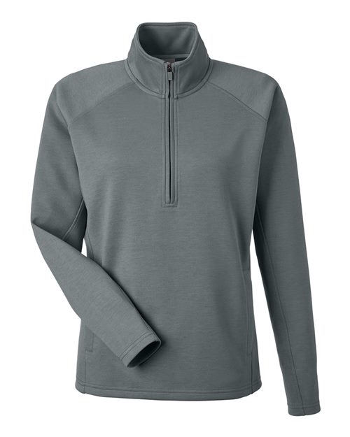 Load image into Gallery viewer, J. America 8754 Women's Apex Fleece Quarter-Zip Pullover - Steel
