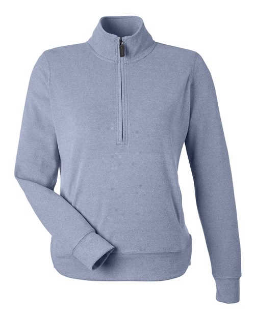 J. America 8762 Women's Element Fleece Quarter-Zip Sweatshirt - Navy