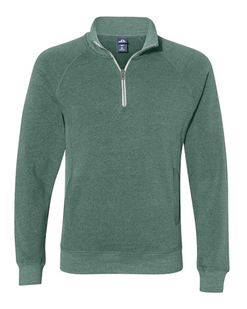 J. America 8869 Men's Triblend Quarter-Zip Sweatshirt - Balsam Triblend