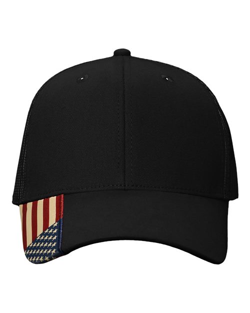 Load image into Gallery viewer, Kati AM350M USA Flag Mesh Cap - Black/ USA Mesh
