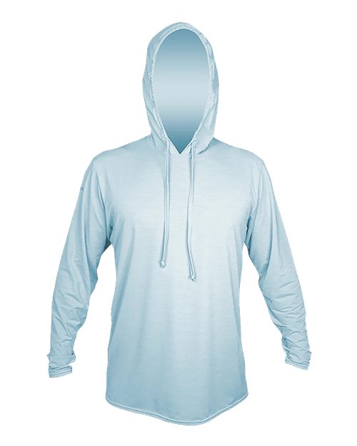 ANETIK MVLPRH8 Men's Low Pro Tech Hooded Long Sleeve T-Shirt - Sky Heathered