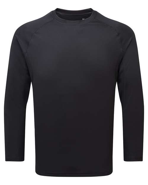TriDri TD050 Unisex Panelled Long Sleeve Tech T-Shirt - Black