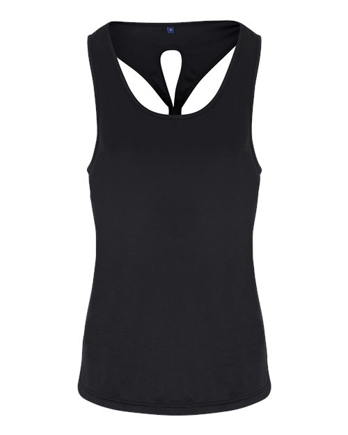 TriDri TD042 Women's Knot Back Venus Tank Top - Black
