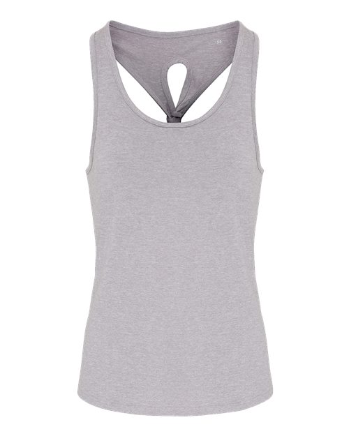 TriDri TD042 Women's Knot Back Venus Tank Top - Silver Melange