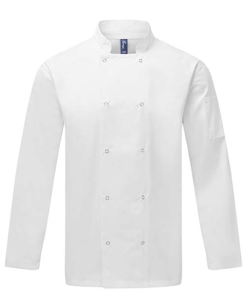 Artisan Collection by Reprime RP665 Unisex Ten Studded Front Chef Coat - White