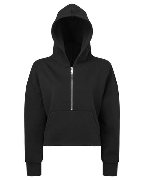 TriDri TD077 Women's Alice Half-Zip Hooded Sweatshirt - Black