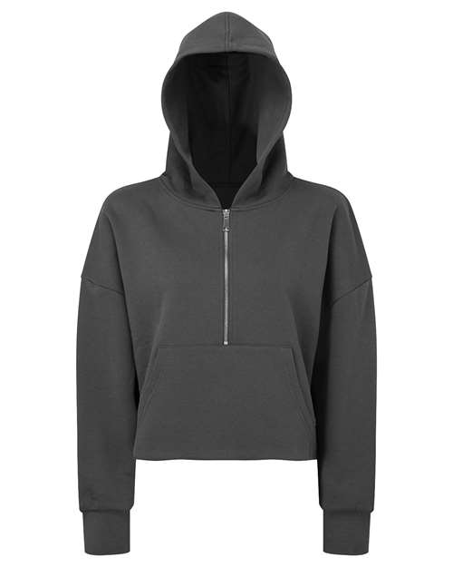 TriDri TD077 Women's Alice Half-Zip Hooded Sweatshirt - Charcoal