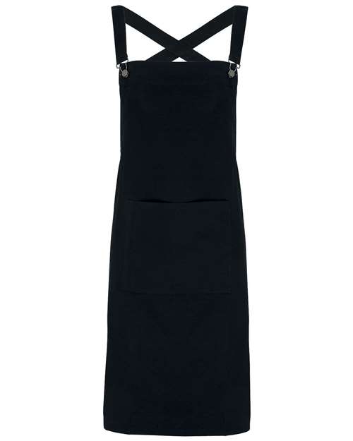 Artisan Collection by Reprime RP129 Cross Back Barista Bib Apron - Black
