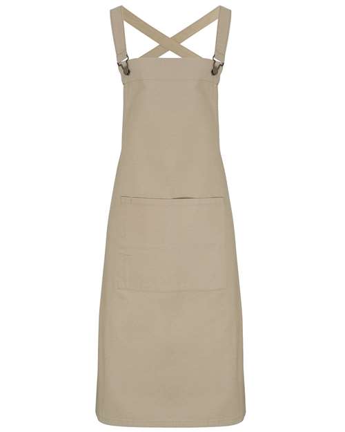 Load image into Gallery viewer, Artisan Collection by Reprime RP129 Cross Back Barista Bib Apron - Khaki
