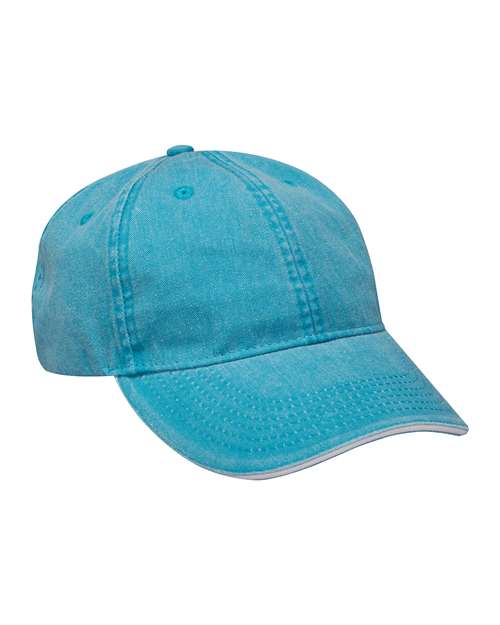 Load image into Gallery viewer, Adams Headwear LP107 Icon Sandwich Cap - Caribbean Blue/ White
