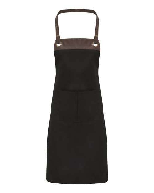 Artisan Collection by Reprime RP123 Espresso Bib Apron - Black/ Brown