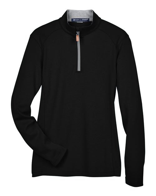 Load image into Gallery viewer, Devon &amp; Jones DG479W Women's DRYTEC20™ Performance Quarter-Zip Pullover - Black/ Grey Heather/ Graphite
