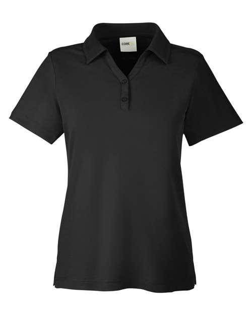 CORE365 CE112W Women's Fusion ChromaSoft™ Pique Polo - Black